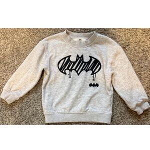 H&M Kids Gray Batman Logo Sweatshirt. Size 3/4.